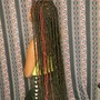 goddess locs (mid back)