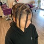 Half cornrows half individuals