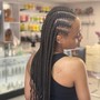 Feed in Braids in ponytail medium