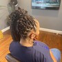 M feed in ponytail cornrows