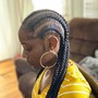 Stitch braids with curly weave