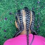 Boho knotless or fiesta locs with or with out virgin human hair. Depending on client choice