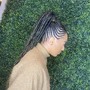 Feed in Braids + Box braids