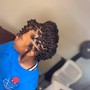 Loc Maintenance palm twist w/ updo