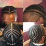 2 strand twist on a Fade/shaved sides and back