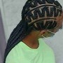 Kids (8yr-12)medium size regular or knotless boxbraids