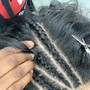 2 Feed-in Braids Midback Length