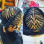 Hair added to the end of braids