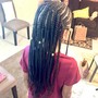 Half n Half Braids cornrowns from Knotless/ box braids back