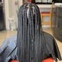 Butt length braids