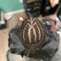 6 feed-in cornrows