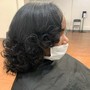 (Front) Gray Root Touch Up with Silk Press