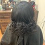 (Front) Gray Root Touch Up with Silk Press