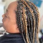 Feed in braids 6- 8  (French braids )