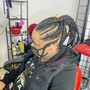 Men’s 2-3 Design Cornrows(half hair shaved)