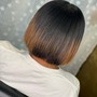 Cocktail cut(relaxer,cut and color)