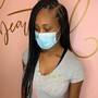 6-8 Feed-in Braids w/ Med Box Braids