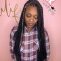 6-8 Feed-in Braids w/ Med Box Braids