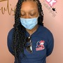 6-8 Feed-in Braids w/ Med Box Braids