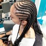 Feed inCornrows (larger braids)