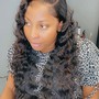 Half braids/half sew in