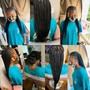 Small knotless or Goddess braids hair included