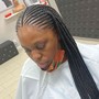 Sleek ponytail wit braid