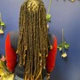 Small knotless Goddess Braids