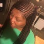 Feeding Braids into Ponytail