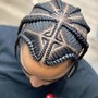 Half braids half Box Braids