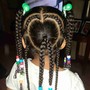 Kid's Box Braids w/ added hair