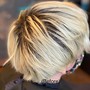 Short Hair Single Process Root Bleaching + Cut