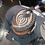 Man bun braids (top part)