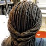 Large (7 braids) Feed in Braids weave included