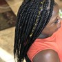 Half head 2 strand twist style