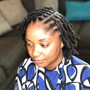 Instant Locs (half head)4in natural hair