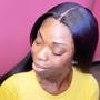 BLow-out and press(NATURAL HAIR)