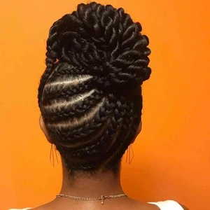 senegalese twist bun