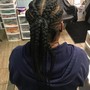 Two French Braids w/ Hair Added