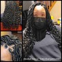 Crochet Braids/locs with individuals around the perimeter