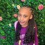 Kid’s Smedium French Braids Ponytail (Natural Hair) No Hair added