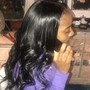 Sleek Half Up Half Down Sew-in