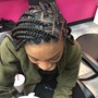 4 stitch feed ins Braids