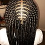 Tribal Braids with natural hair