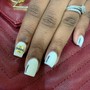 Regular polish French tip manicure