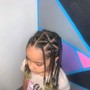 Kid's w/ Weave Knotless Braids (10-13 years old)