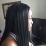 Partial Weave( Sleek low, mid or high ponytail