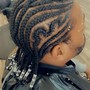 Kid's Braids with Hair Added