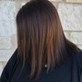 Root touch up, cut and style