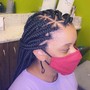 4 feed in braids and up